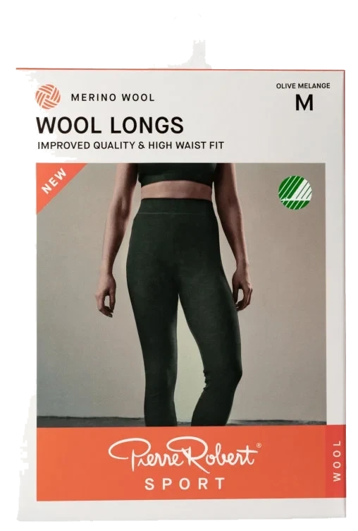 Wool Longs Sport Olive Melange S Pierre-Robert
