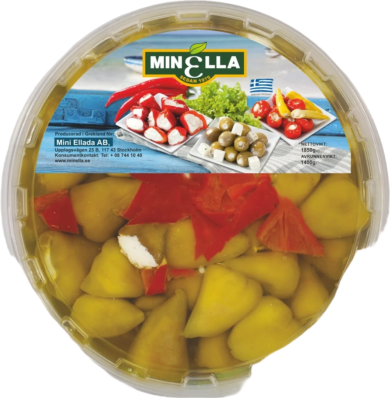 Minella Grön paprika, ostfylld