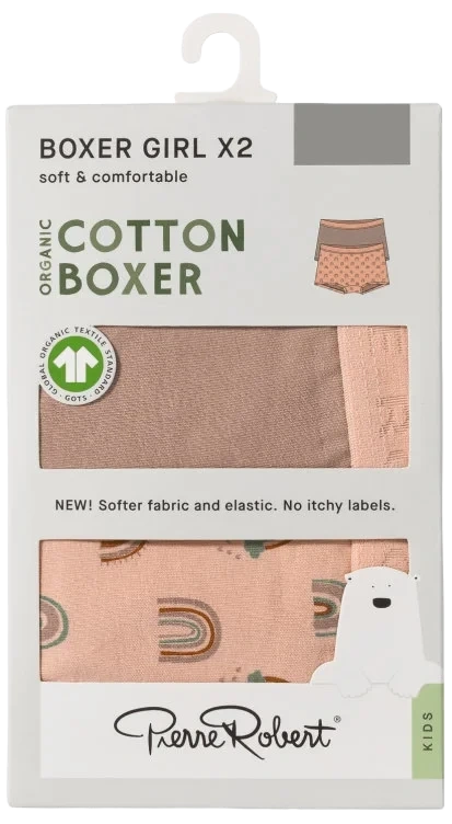 Boxer Cotton Girl Rosewood-Powder 122-128