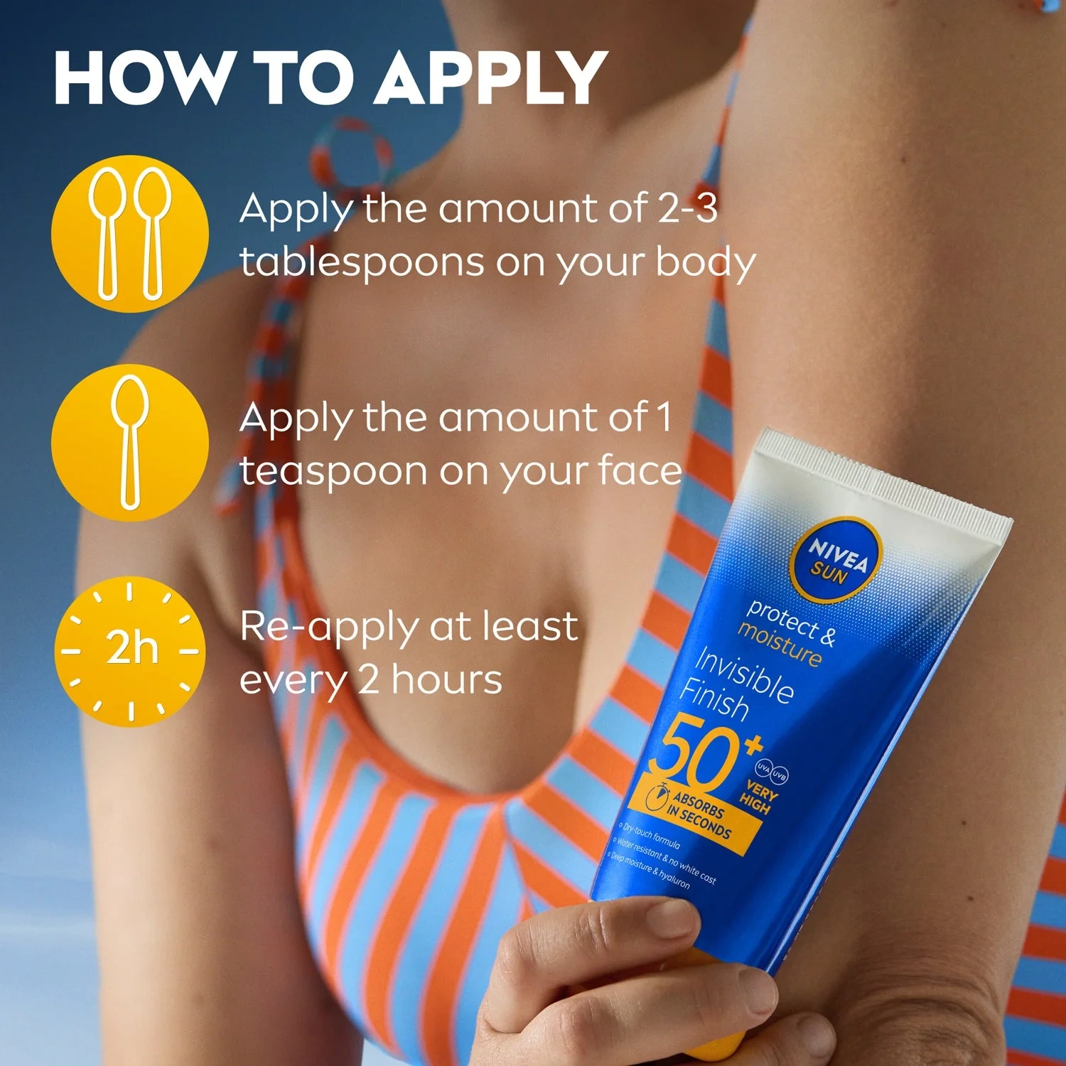 Nivea Sun Spf50+ Protect&Moisture Invisible