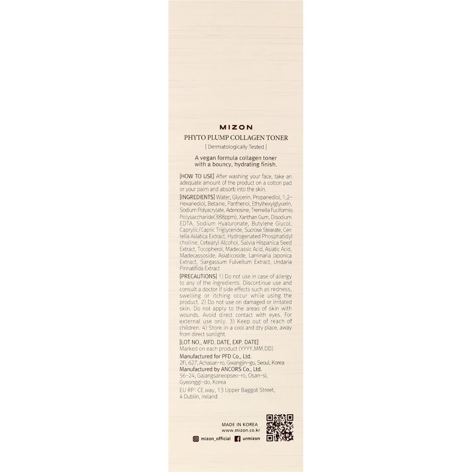 Mizon Phyto Plump Collagen Toner