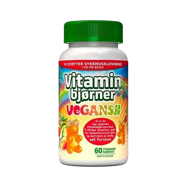 Vitaminbjørner Vegansk -  Fersken 60stk