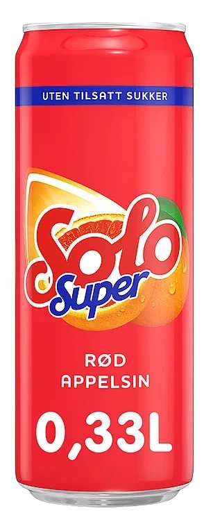 Solo Super Rød Appelsin 0,33l boks
