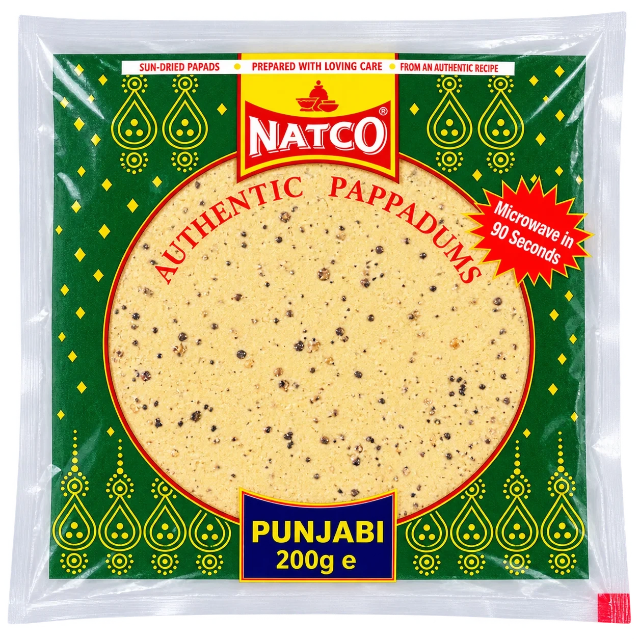 Natco Pappadoms Punjabi Microwavable 200g