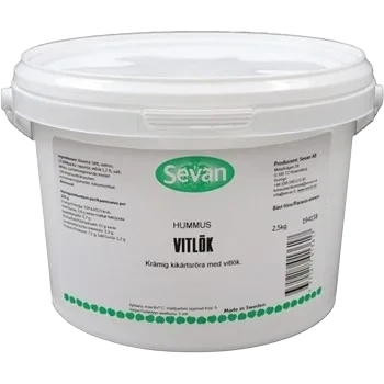 Hummus med Hvitløk 2.5kg Spann Sevan/slåtto