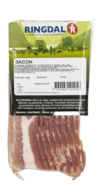 Bacon u/Svor Oppskjert Ringdal