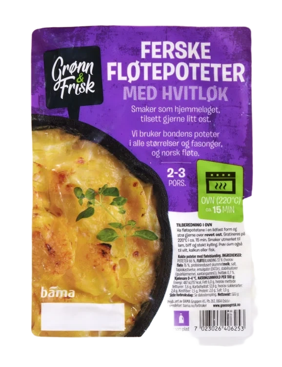 Fløtepoteter m/Hvitløk 500g Grønn&Frisk