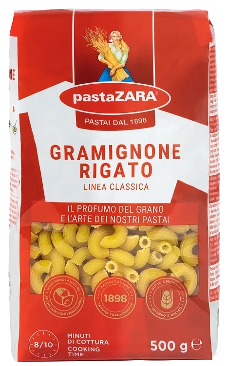 Makaroni \ Gramignone Rigato 500 Gr Pasta Zara