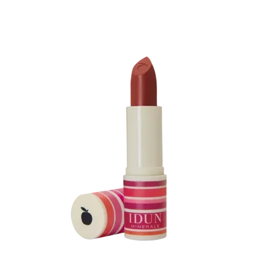IDUN Minerals Matte Leppestift Jungfrubär (rød med hint av brun) 4 g