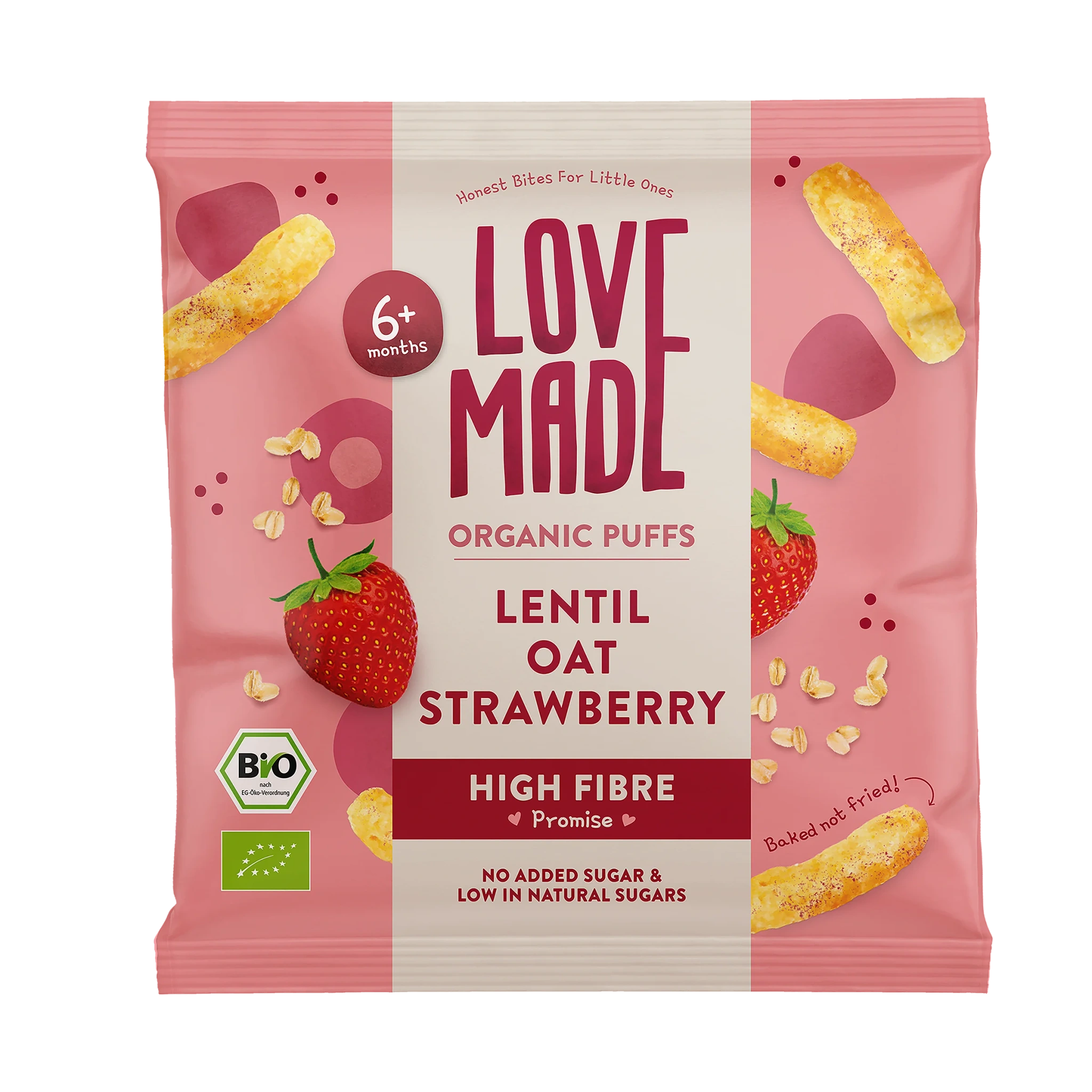 Lentil Oat Strawberry Organic Puffs