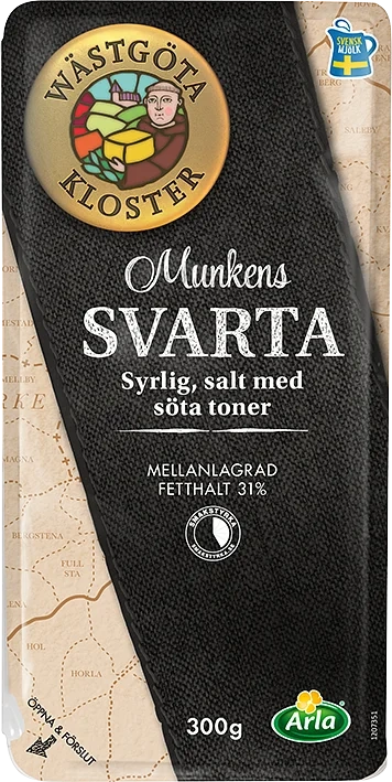 Munkens Svarta skivad ost 31%