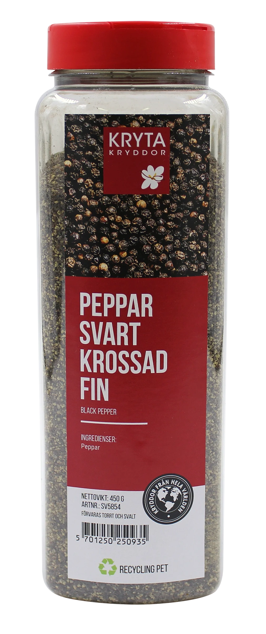 Svartpeppar grovmalen