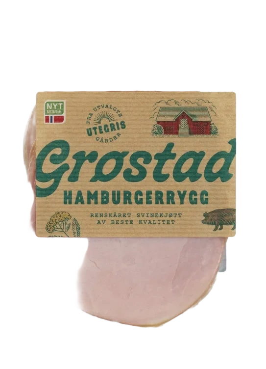 Hamburgerrygg 100g Grøstad