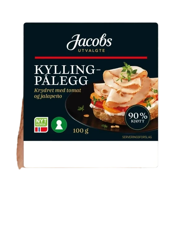 Kyllingpålegg Tomat&Jalapeno 100g Jacobs Utvalgte