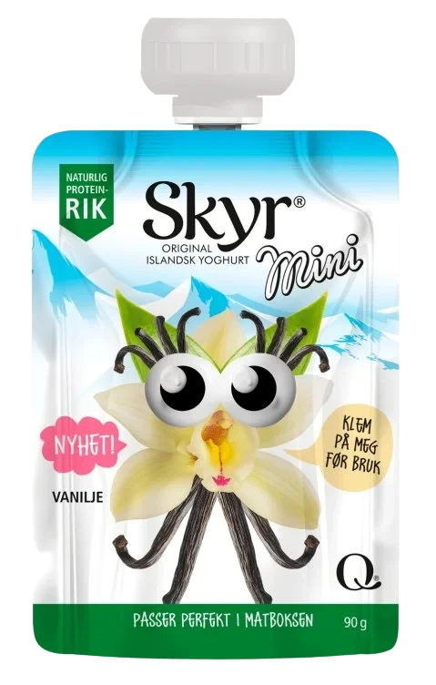Skyr Mini Vanilje 90g pose Q