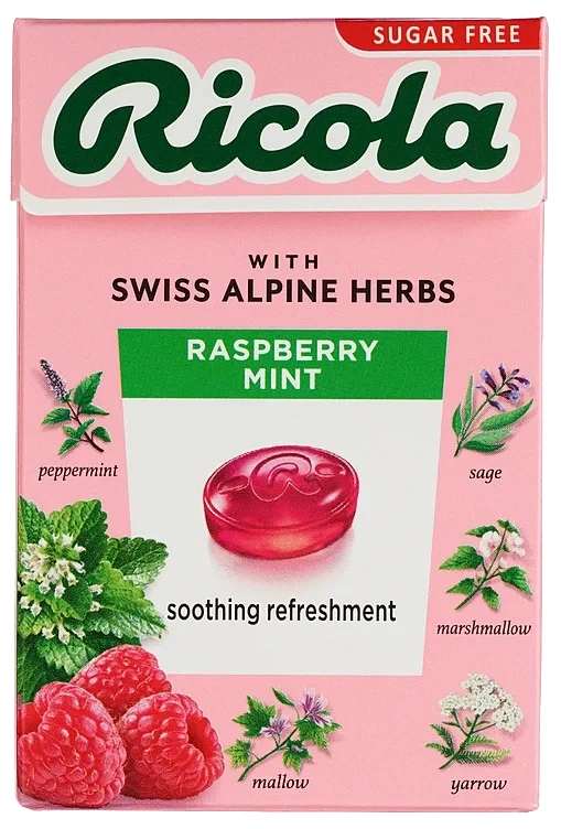 Ricola rasberry mint sukkerfri  50g