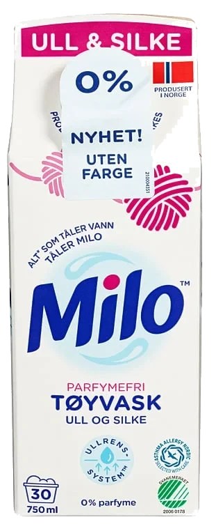 Milo parfymefri tøyvask  750ml