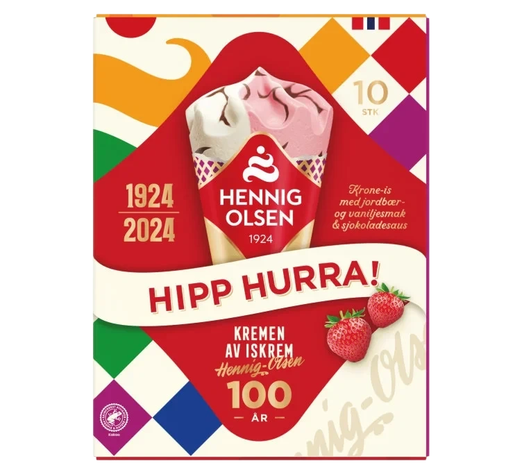 Krone-Is Hipp Hurra 10stk Hennig-Olsen Is