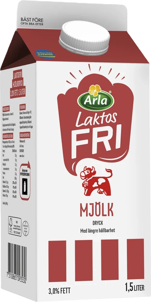 Laktosfri standardmjölkdryck 3.0%