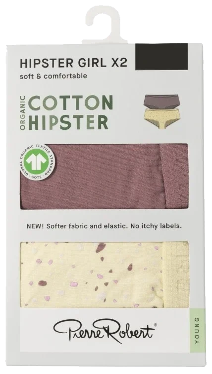 Cotton Hipster Jr Girl Dustyrose-ivory 158-164