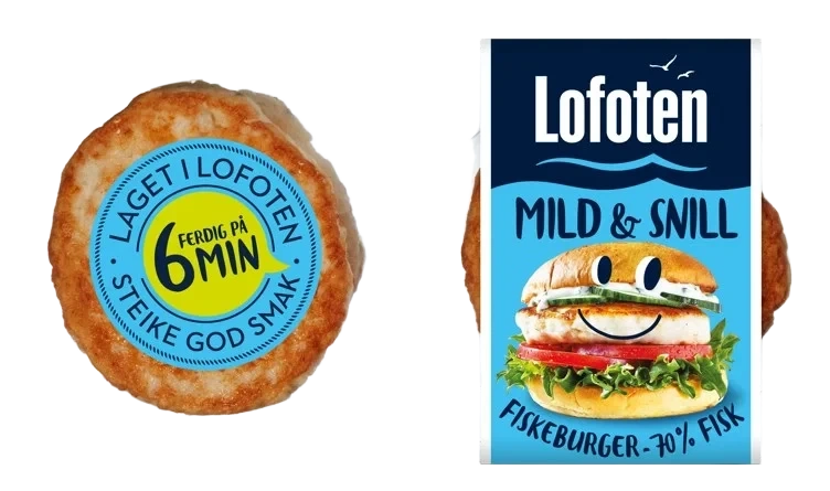 Fiskeburger Mild&Snill 4x110g Lofoten