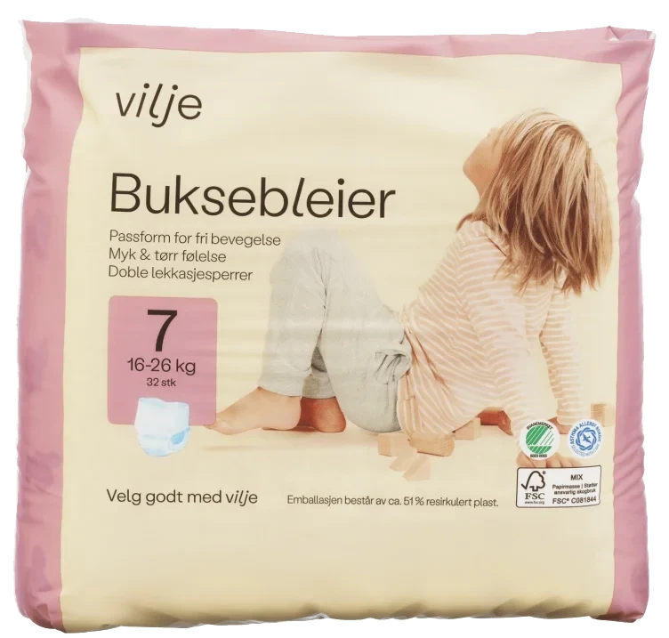 Buksebleie Str 7 32stk Vilje