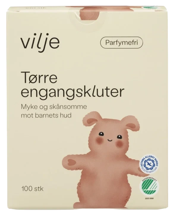 Engangskluter Tørre Sensitiv 100stk Vilje