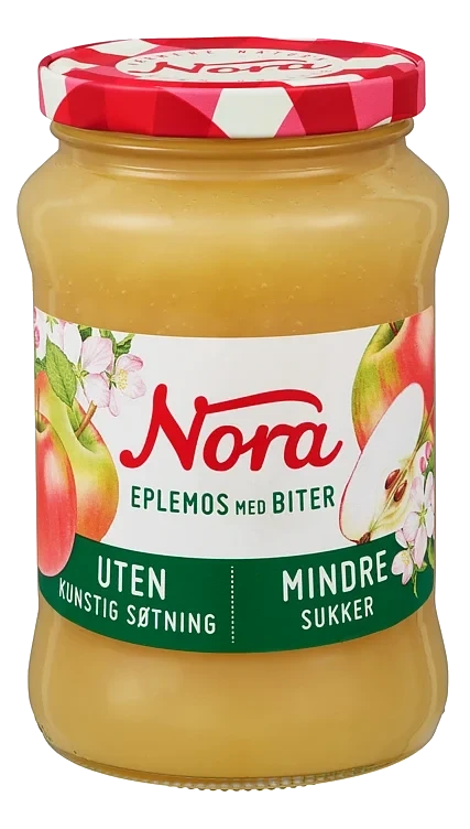 Eplemos mindre sukker  525g