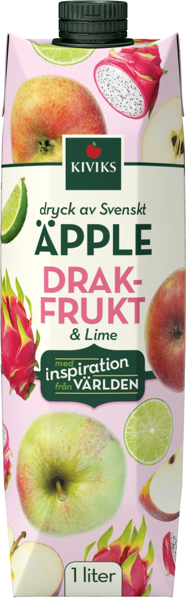 Dryck sv äpplen/drakfrukt/lime