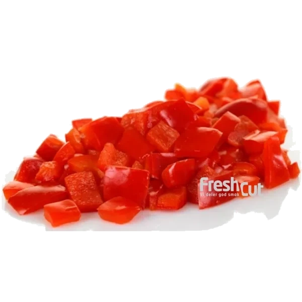 Fresh Cut Rød Paprika Ternet Kg