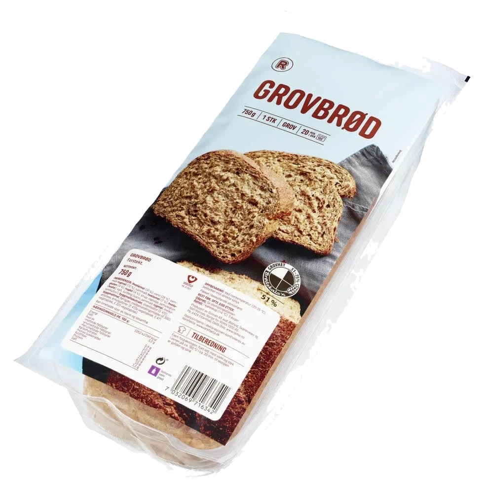Grovbrød, Lettstekt 750 g