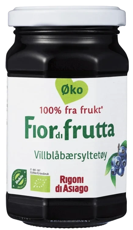 Blåbærmarmelade Økologisk 250g Rigoni Di Asiago