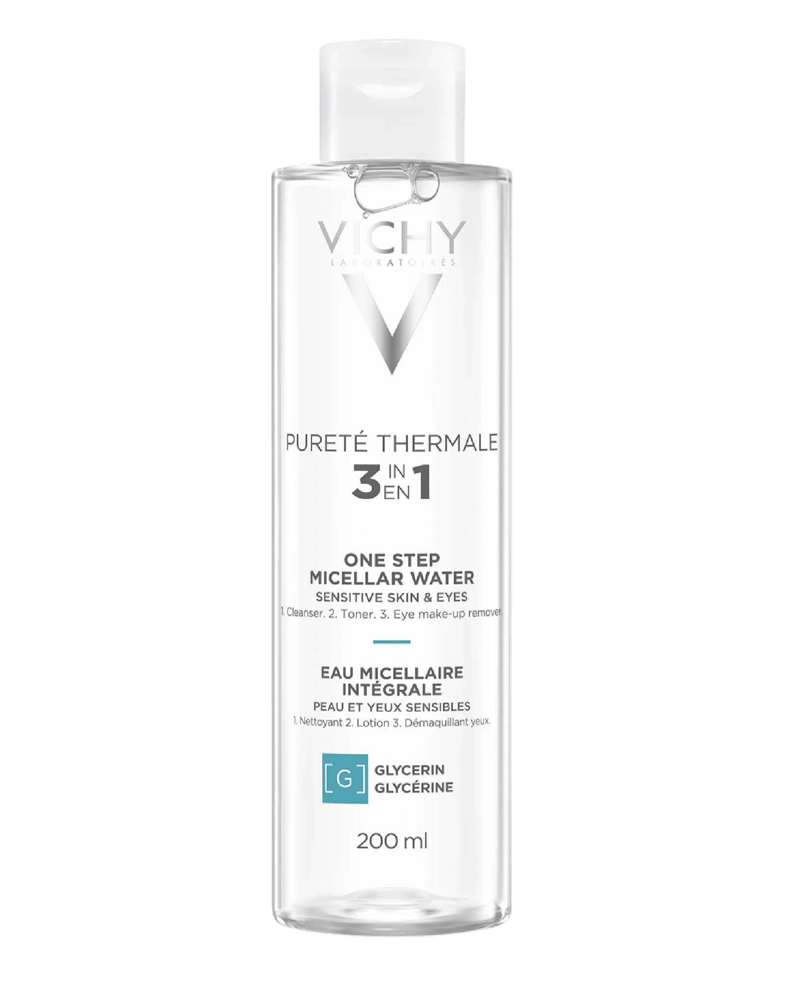 Vichy Pureté Thermale 3-i-1 Micellar Water, 200 ml