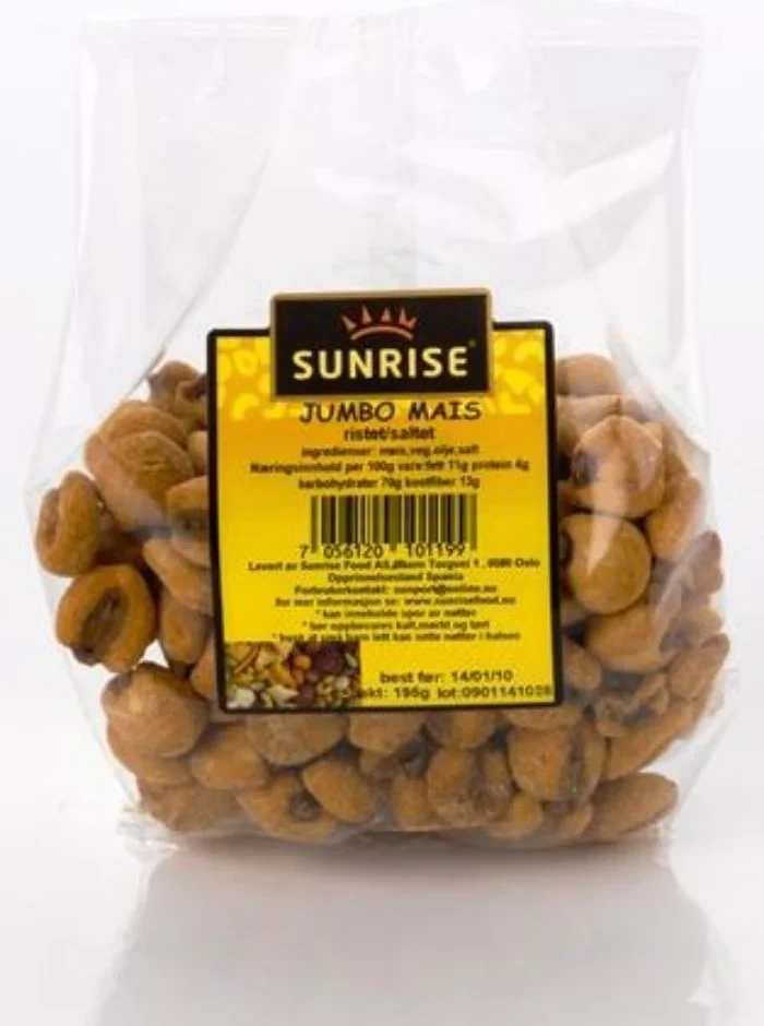 Sunrise Jumbo Mais Ristet Saltet 175g