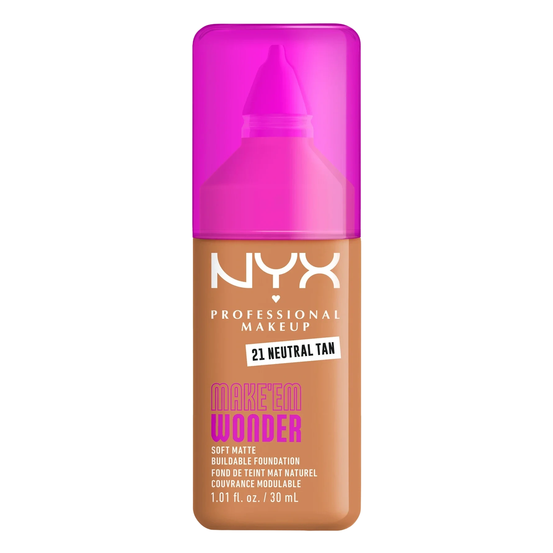 NYX PROFESSIONAL MAKEUP Make Em Wonder Foundation 21 Neutral Tan