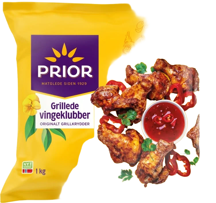 Grillede Vingeklubber 1kg