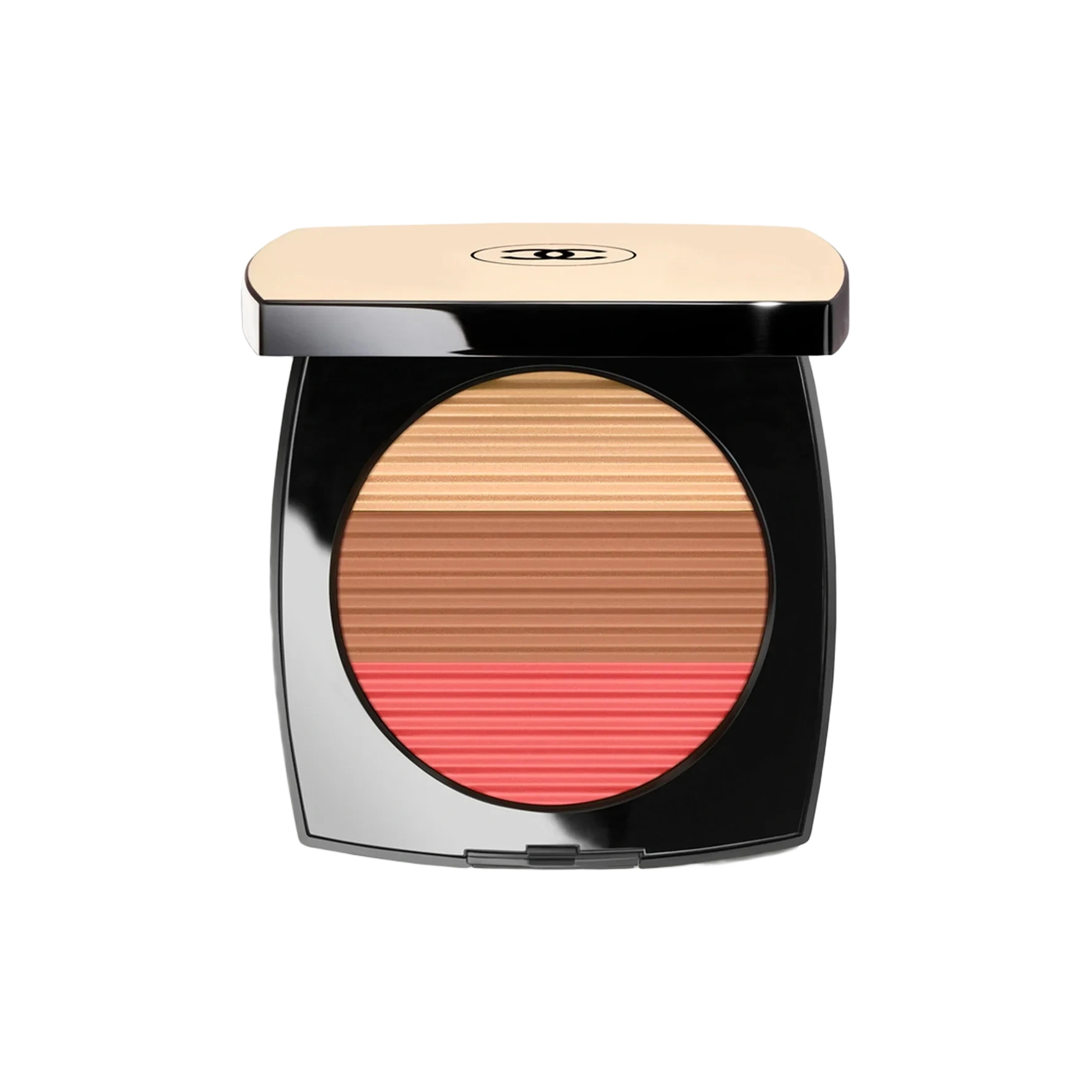 CHANEL Harmony Of Three Heatlhy Glow Powders. Bronzer, Blush And Highlighter. For Face And Décolleté. Oversize Format Medium Coral