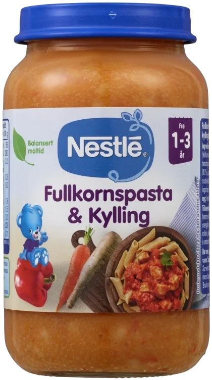 Fullkornspasta &Kylling 1-3år 220g Nestle