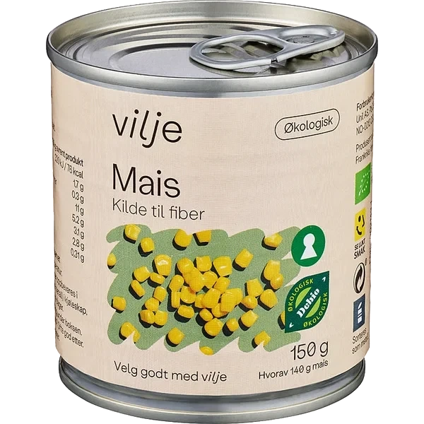 Maiskorn 150g Vilje