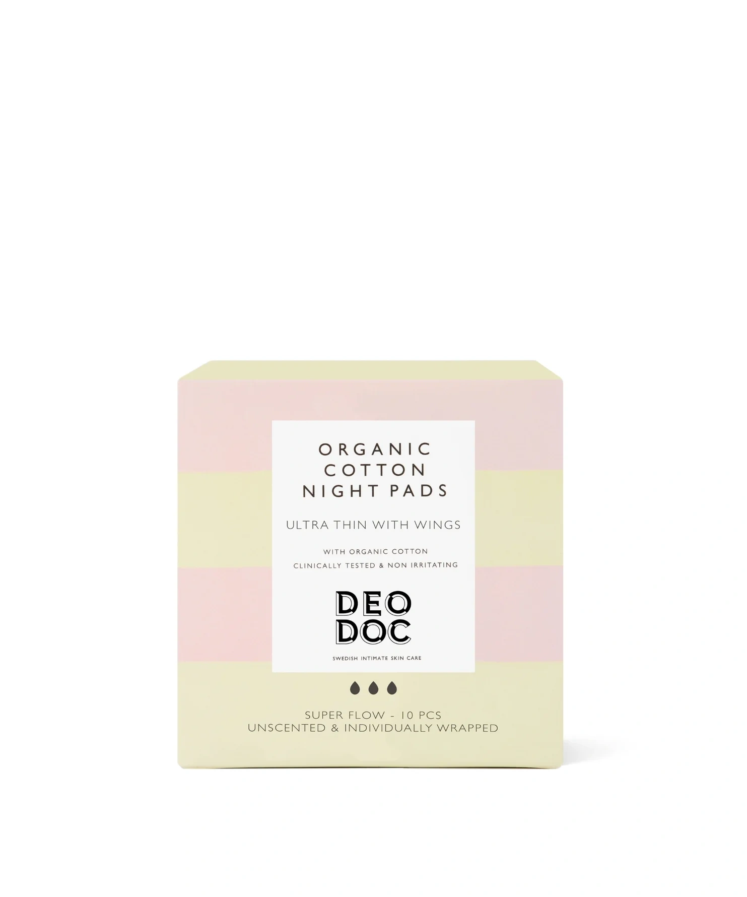 DeoDoc Organic Cotton Night Pads 10 stk.
