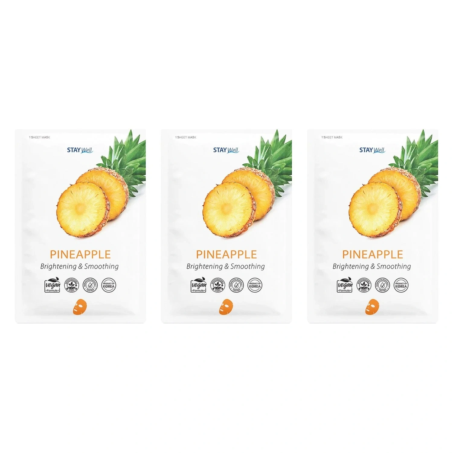 Stay Well Vegan Sheet Mask Pineapple