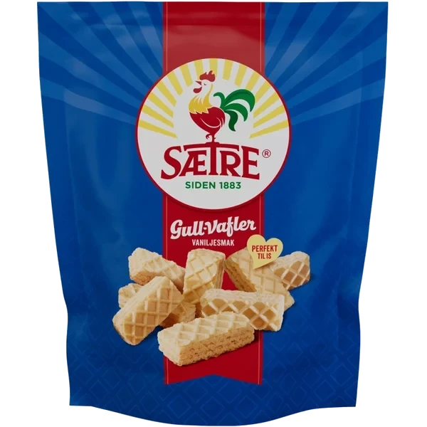 Gullvafler Doble Vanilje 250g Sætre