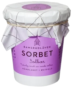 Solbærsorbet 500ml Bamsrudlåven Gårdsis