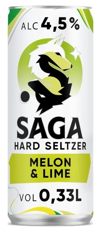 Saga Hard Seltzer Melon&Lime 0,33l boks