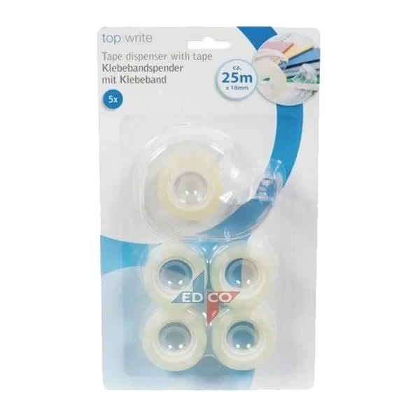 Tapedispenser med Tape - 5 Ruller
