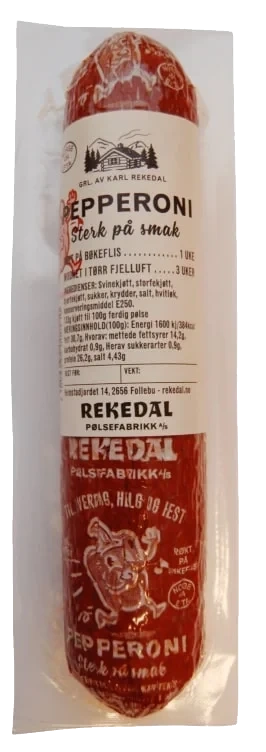 Pepperonipølse 275g Rekedal