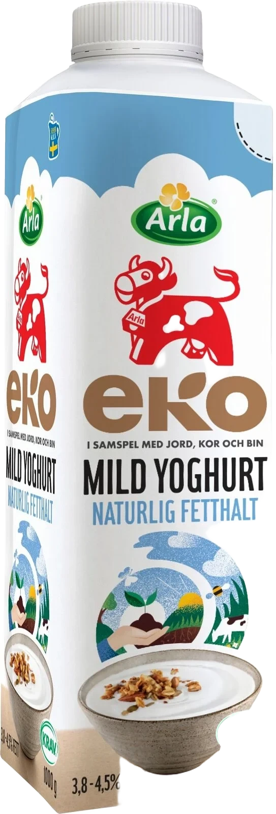 Eko mild yoghurt naturell 3.8-4.5%