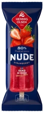 Nude Strawberry 80% Frukt 80ml Hennig-Olsen