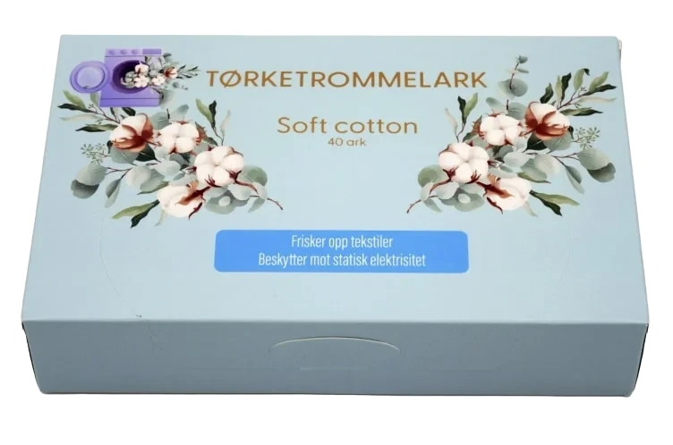 Tørketrommelark Soft Cotton 40stk