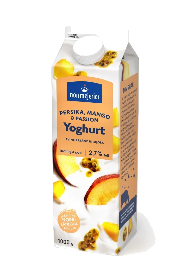 Fruktyoghurt 2.7% Persika/Mango/Passion